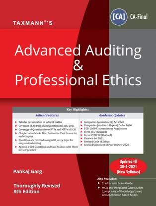 Taxmann’s Advanced Auditing & Professional Ethics – The Most Updated & Amended Book along with Tabular & Pictorial Presentation, Simple & Concise Language, etc. | CA Final | New Syllabus