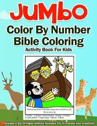 Jumbo Color By Number Bible Coloring Activity Book For Kids