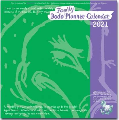 Dodo Family Planner Calendar 2021 - Month to View with 5 Daily Columns