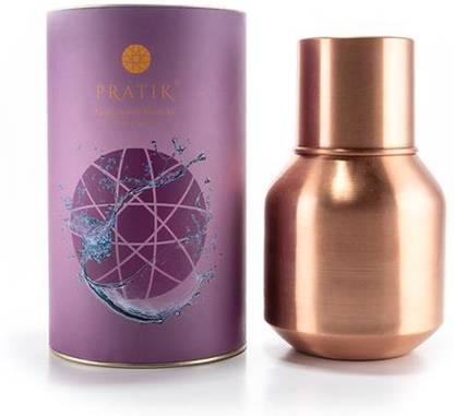 Pratik Copper Copper Table Top 1.25 Litre 1250 ml Copper Bottle