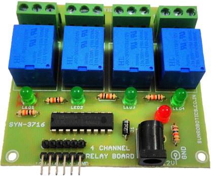 SunRobotics Four Channel 12V Relay Board Module