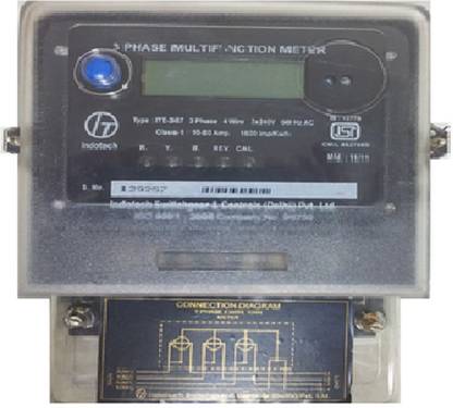 Indotech Dual-Tariff Three Phase Multi-Function Sub meter Metal Electrical Box
