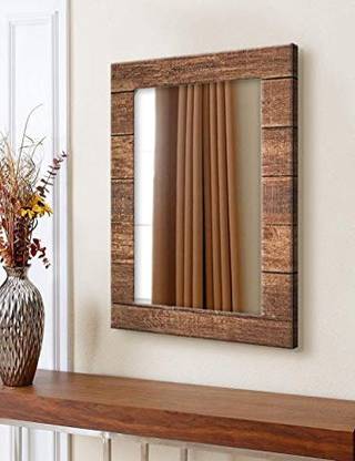 FRAMING MEMORIES Classic Design Brown Mirror with Sturdy Frame -(18inch x 24Inch) Decorative Mirror