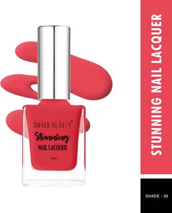 स्विस ब्यूटी Stunning Nail Polish (SB-105-20) | Long Lasting | हॉट रेड