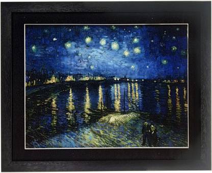 Elegance VAN GOGH THE STARRY NIGHT OVER THE RHONE Digital Reprint 12.25 inch x 15.25 inch Painting