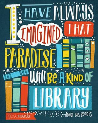 Scenery of Library 3D Sign Digital Print Paper Poster for Library, School and Classroom 3D Poster