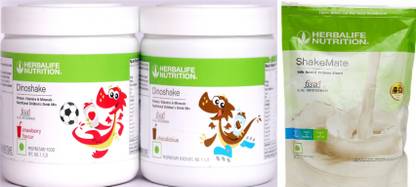 Herbalife Nutrition Dinoshake Children's Nutritional Drink Strawberry + Chocolate + ShakeMate Plant-Based Protein