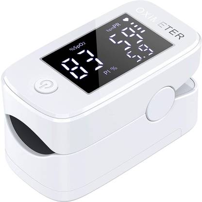 YIMI LIFE Pulse oximeter fingertip with Plethysmograph and Perfusion Index, Portable Blood Oxygen Saturation Monitor for Heart Rate and SpO2 Level, O2 Monitor Finger (White) - Battery Not Included Pulse Oximeter