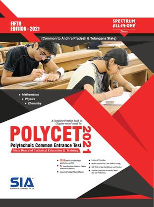 POLYCET-2021 (Common To AP & TS) Mathematics, Physics, Chemistry, 9+ Latest And Previous QPs With Solutions, 5 Edition