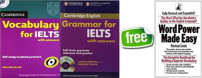 Cambridge Vocabulary For IELTS Book With Answers And Audio CD + Cambridge Grammar For IELTS Student's Book With Answers And Audio CD + Free Word Power Made Easy