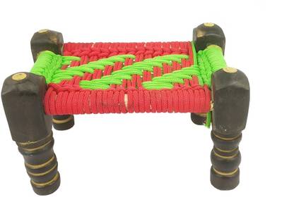 Adhvik Multicolor Fancy Designer Wooden Dummy Small Charpai/khat for Kanhaji , Laddo Gopal Ji Sleep Deity Ornament