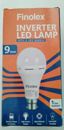 FINOLEX 9 W Inverter Standard B22 LED Bulb