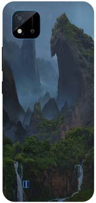 Bluvver Back Cover for Realme C20,RMX3061, Printed Fog Forest,Tree Back Cover