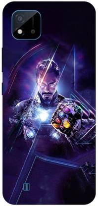Bluvver Back Cover for Realme C20,RMX3061, Printed Avenger Ironman Logo Mobile Back Cover