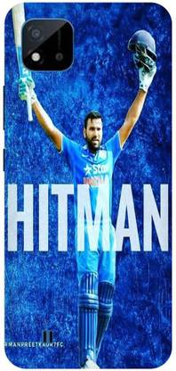 Bluvver Back Cover for Realme C20,RMX3061, Printed Hitman Rohit Sharma Back Cover