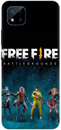 Bluvver Back Cover for Realme C20,RMX3061, Printed Free Fire Game Back Cover