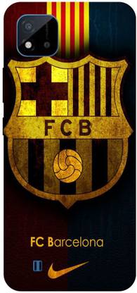 Bluvver Back Cover for Realme C20,RMX3061, Printed FootBall Players,League Barcelone Back Cover