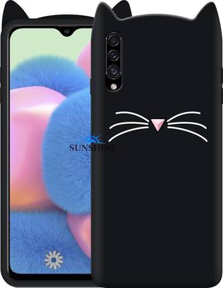SUNSHINE Back Cover for Samsung A50 - Ear Cat Case | 3D Cute Mustache Kitty Doll | Cat Back Cover