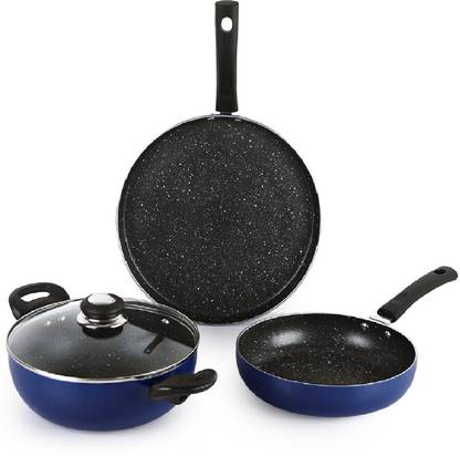 cello Regal with Spatter Induction Bottom Non-Stick Coated Cookware Set