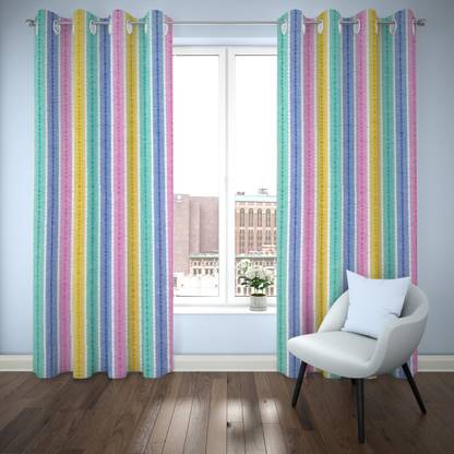 Olive Fabs 220 cm (7 ft) Cotton Room Darkening Door Curtain (Pack Of 2)