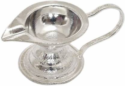 jewelleryhut Jewelleryhut silver Deepak Diya Chandi Diya Puja Item for Daily use Purpose Silver Table Diya