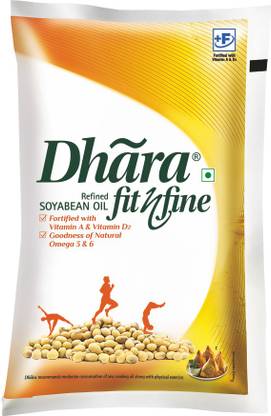 DHARA Fit n Fine Soyabean Oil Pouch