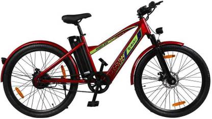 Nexzu Roadlark Electric Cycle for Men & Women 100 Km Range | Lithium-Ion 8.7Ah | Steel Frame ECycle | BDLC 250W 36 Motor 26 inches Single Speed Lithium-ion (Li-ion) Electric Cycle