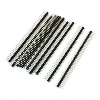 ERHIndia 10 Pieces 40 Pin 1x40 Single Row Male 2.54 Breakable Pin Header Connector Strip for Arduino, Set of 10, Black (10 Pieces) Electronic Components Electronic Hobby Kit