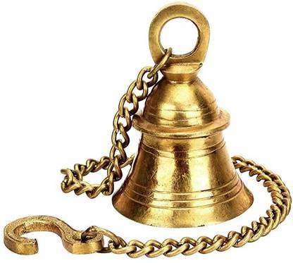 UAPAN Brass Bell with Chain Brass Pooja Bell
