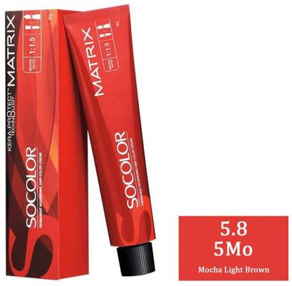 MATRIX SOCOLOR Permanent Nourishing Hair Color Cream , 5.8-5Mo, Mocha Light Brown