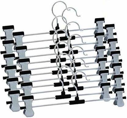 HOMOM Clothes Hangers Clip Hanger For Coat Skirt Dress Blouse Saree Shirts Steel Saree Pack of 12 Hangers For  Saree