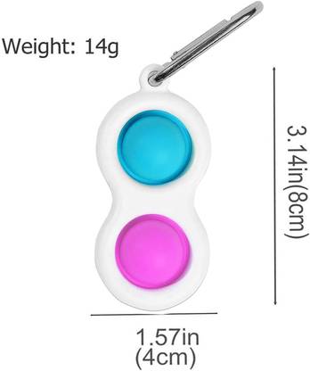 ILASARIYA Simple Dimple Fidget Toy Mini Keychain Early Education Brain Teaser Popping Fidget Toys Stress Relief Hand Toys for Kids Adults,Pop It Fidget Toys,Push Pop Bubble Fidget Sensory Toy Key Chain
