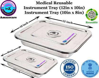 AMAZECARE Medical Reusable Instrument Tray Set Reusable Medical Tray