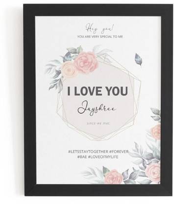 Beautum I Love You Jayshree Name Printed Unique Digital Reprint 9inch x 13inch Painting Model No:BPLU003950 Digital Reprint 13 inch x 9 inch Painting