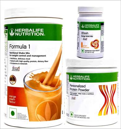 Herbalife Nutrition Formula 1 Nutritional Shake Orange 500 gm With Protein 200 And Afresh Ginger Plant-Based Protein