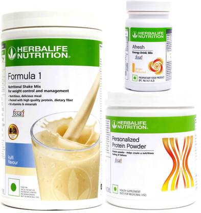 Herbalife Nutrition Formula 1 Nutritional Shake Kulfi 500 gm With Protein 200 And Afresh Ginger Plant-Based Protein