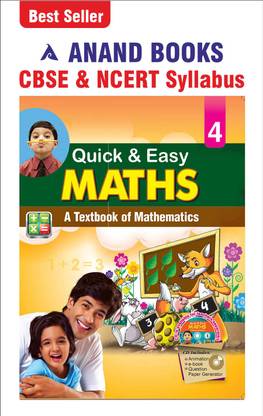 Anand Books Quick & Easy Maths 4 Mathematics Textbook For Class 4th (CBSE & NCERT Syllabus U.P. Board)