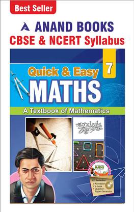 Anand Books Quick & Easy Maths 7 Mathematics Textbook For Class 7th (CBSE & NCERT Syllabus U.P. Board)