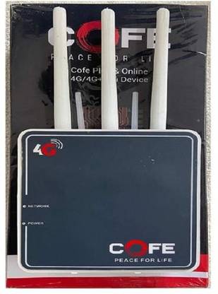 COFE 4G WIFI DEVICE CF903 4G Router 2.4 GHz 450 Mbps Wifi Speed Dual Band External Antenna MiFi (Sim Based)