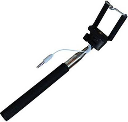 Casa Tech ONE BUTTON CLICK SELFIE STICK PHOTO TAKING POLE WIRED EXTENDABLE COMPACT selfie stick, MADE UP OF Aluminium alloy material, durable and stable with telescopic extension Cable Selfie Stick