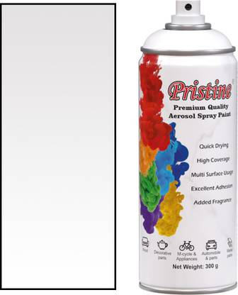 PRISTINE Pristine DIY, Multipurpose, Quick Drying Aerosol Spray Paints with Gloss Finish White Spray Paint 400 ml
