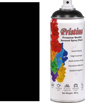 PRISTINE Pristine DIY, Multipurpose, Quick Drying Aerosol Spray Paints with Matt Finish Black Spray Paint 400 ml