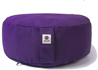 Core Asana Yoga Bolster Meditation Exercise Mod Zafu Comfortable Sitting Cushion in Purple Yoga Blocks