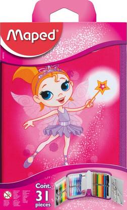 Maped School Accessories Full Pencil Case, 31 Pieces, Fairy Pouch