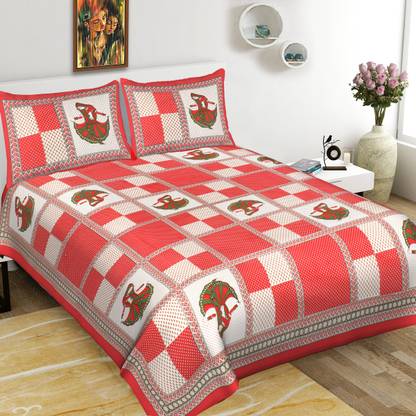 raww Cotton King Flat 220 TC Printed Bedsheet