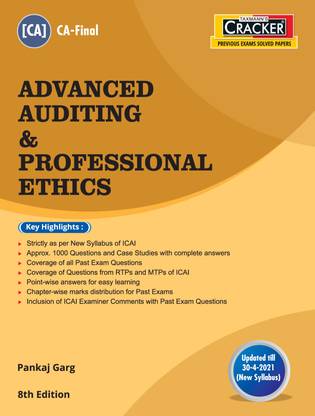 Taxmann’s CRACKER for Advanced Auditing & Professional Ethics – The Most Updated & Amended Book with 1,000+ Questions & Case Studies with Answers for Past Exam Questions of CA Final | New Syllabus