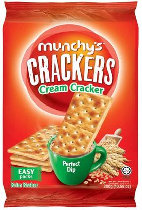 Munchy's Crackers Cream Cracker, 300 g Crackers Box Cream Cracker Biscuit
