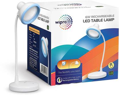 Wipro 6W Re-chargeable LED Table Lamp Study Lamp
