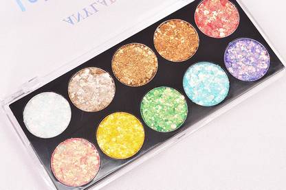 anylady glitter eyeshadow palette 10 shades 45 g