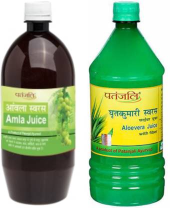 PATANJALI Amla Juice & Aloevera Juice Combo Pack OF 2 Combo